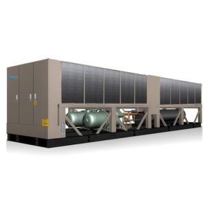 Midea chillers, Water cooled chillers, commercial chillers, replacement chillers, energy-efficient, compact, quiet, Dual stage compression